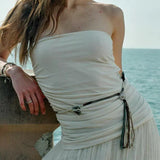 Sunrise Nomad Convertible Necklace Belt - Silver - floysun
