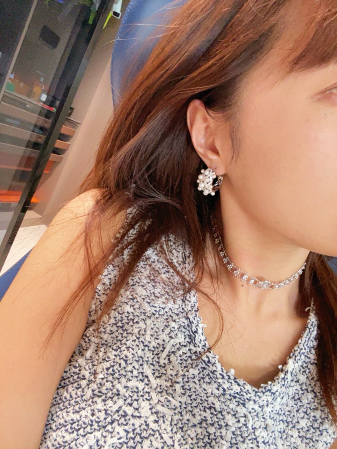 Swarovski Pearl Vintage Quilted Hoop Earrings - floysun