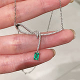 Sweet & Chic Emerald T - Cut Bow Necklace - floysun