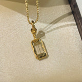 T - Bar Lab - Grown Diamond Necklace in Black & Gold - floysun