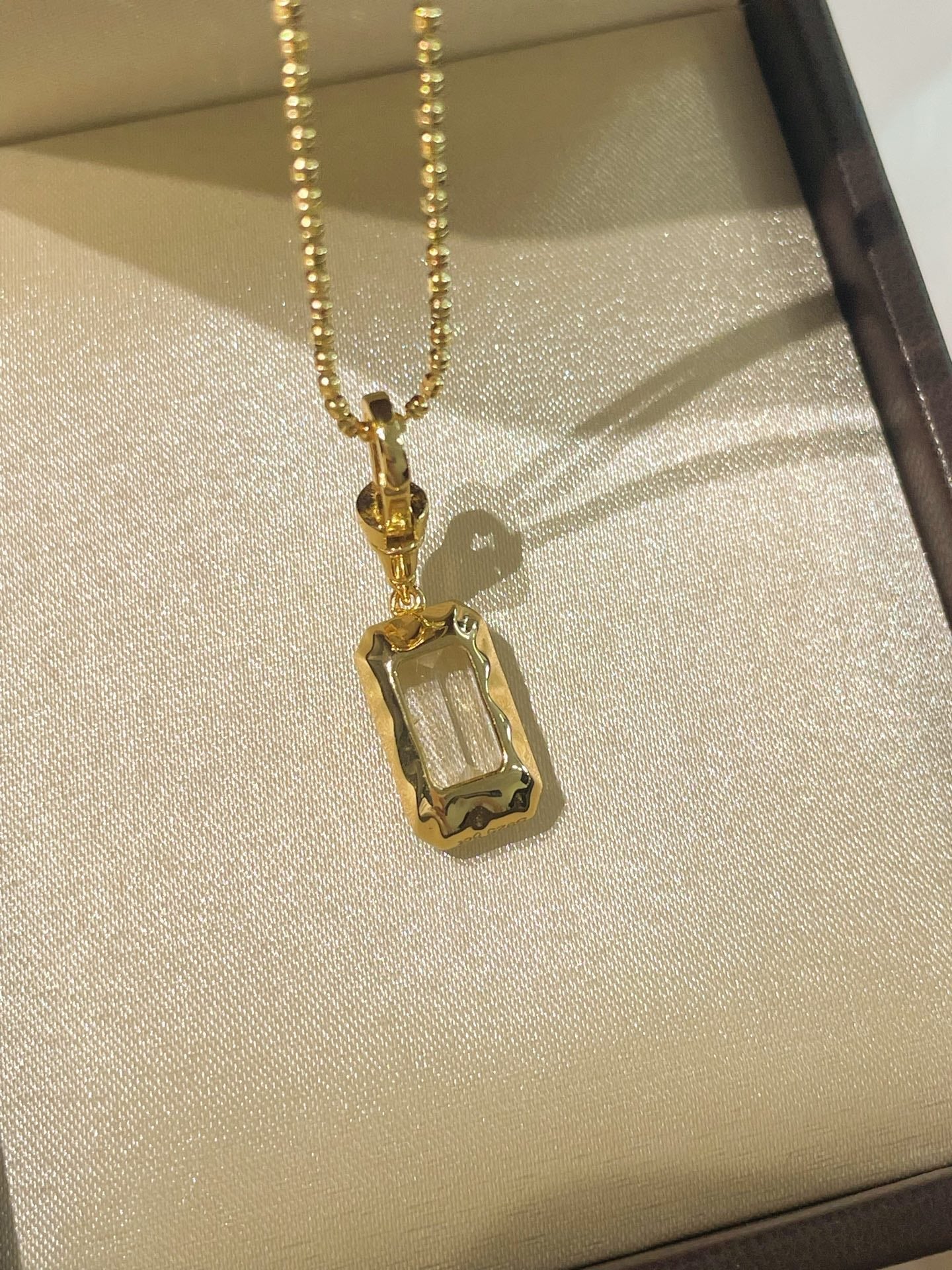 T - Bar Lab - Grown Diamond Necklace in Black & Gold - floysun