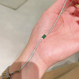 T - Cut Emerald Sparkle Bracelet - floysun