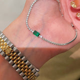 T - Cut Emerald Sparkle Bracelet - floysun