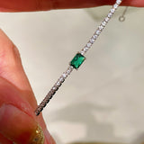 T - Cut Emerald Sparkle Bracelet - floysun