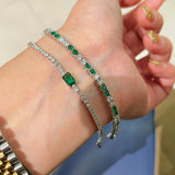 T - Cut Emerald Sparkle Bracelet - floysun