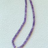 Teardrop Grace Necklace – Amethyst Beads with Zircon Drop - floysun