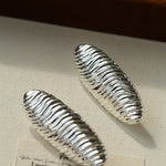 Textured Oval Statement Earrings - floysun