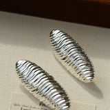 Textured Oval Statement Earrings - floysun