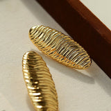 Textured Oval Statement Earrings - floysun