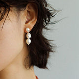 Three Freshwater Pearl Drop Earrings - floysun