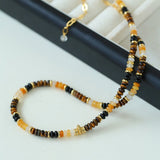Tiger Eye Multi-Element Beaded Necklace - floysun
