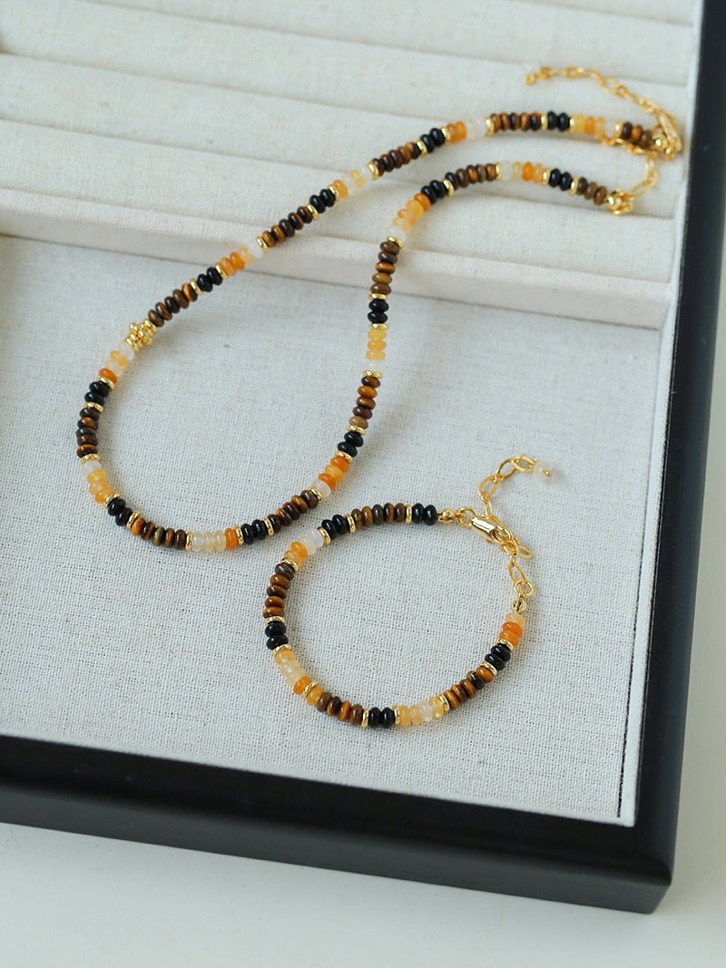 Tiger Eye Multi-Element Beaded Necklace - floysun