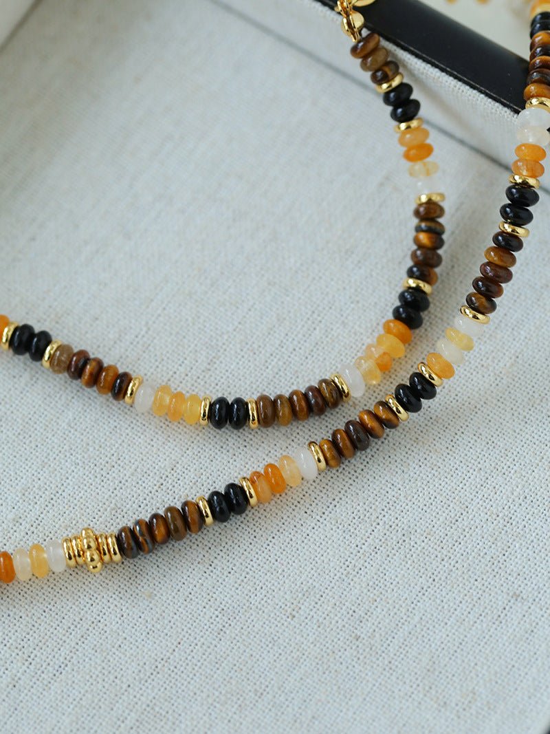 Tiger Eye Multi-Element Beaded Necklace - floysun