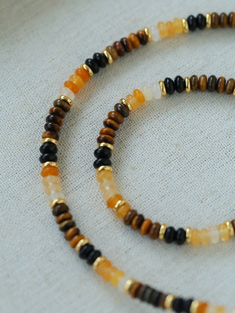 Tiger Eye Multi-Element Beaded Necklace - floysun