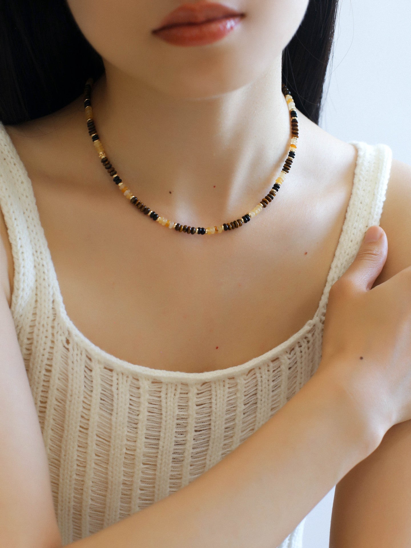 Tiger Eye Multi-Element Beaded Necklace - floysun