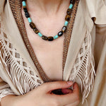 Tiger Eye & Turquoise Layered Necklace - floysun