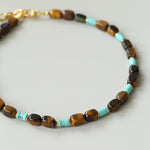 Tiger Eye & Turquoise Layered Necklace - floysun