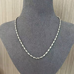 Tiny Silver Beans and Olive Beads Layered Necklace - floysun