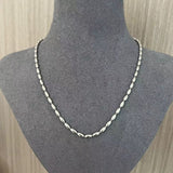 Tiny Silver Beans and Olive Beads Layered Necklace - floysun