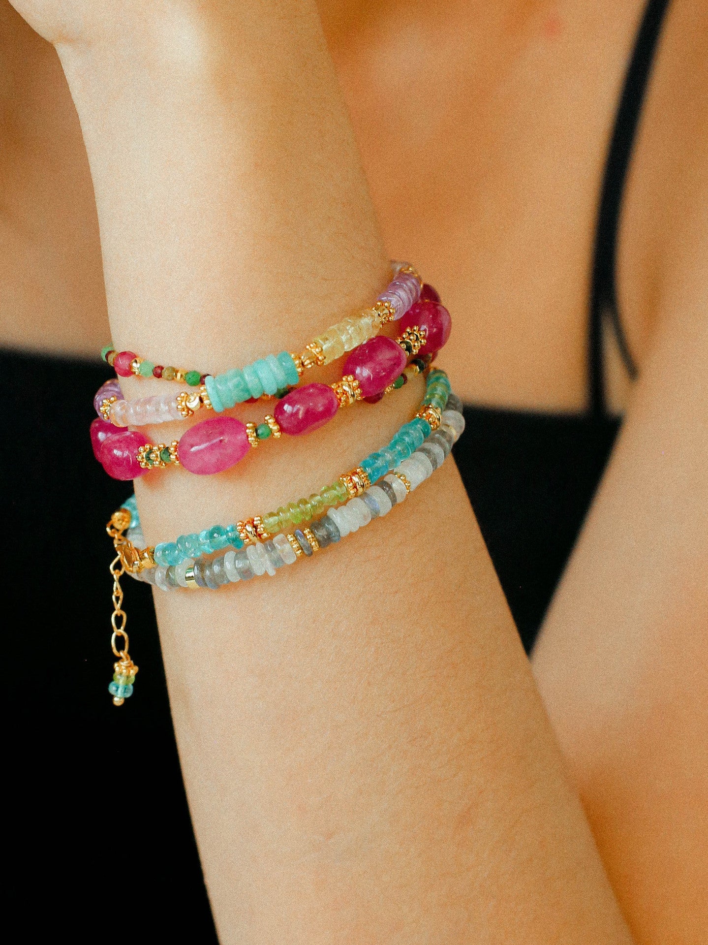 Tourmaline Bead Bracelet - floysun