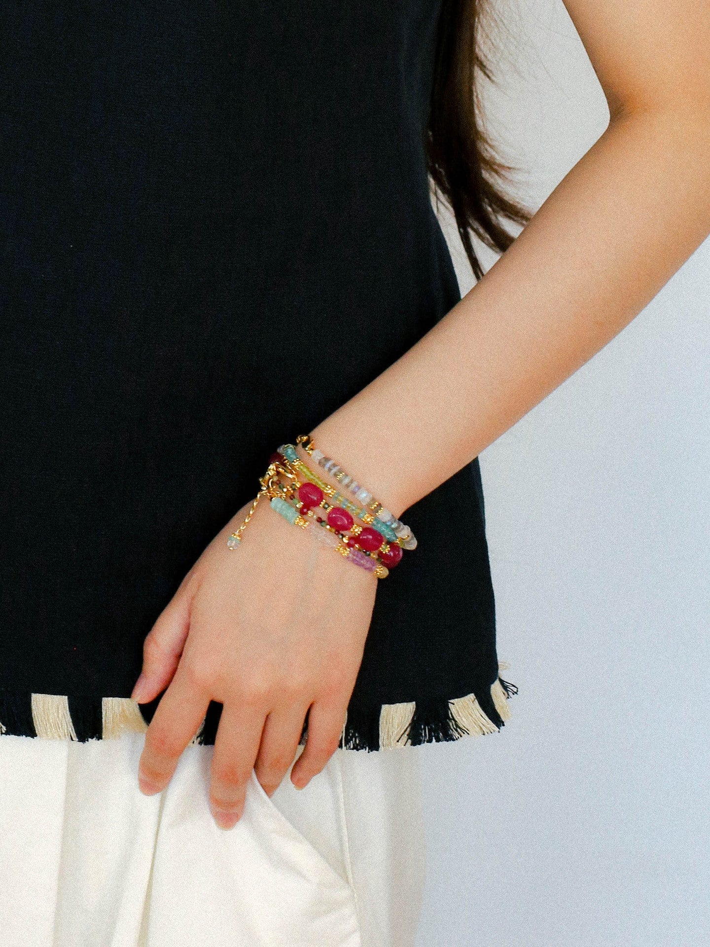 Tourmaline Bead Bracelet - floysun