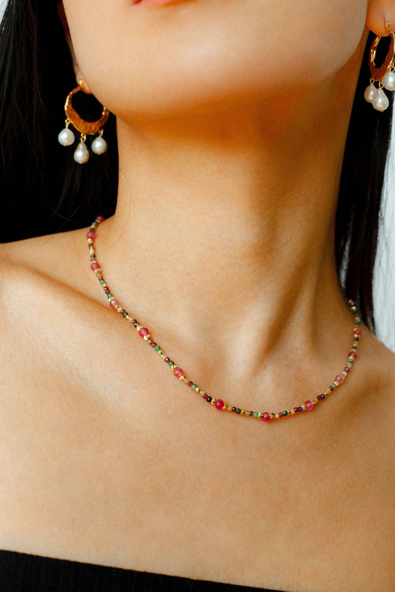 Tourmaline Beads Necklace - floysun