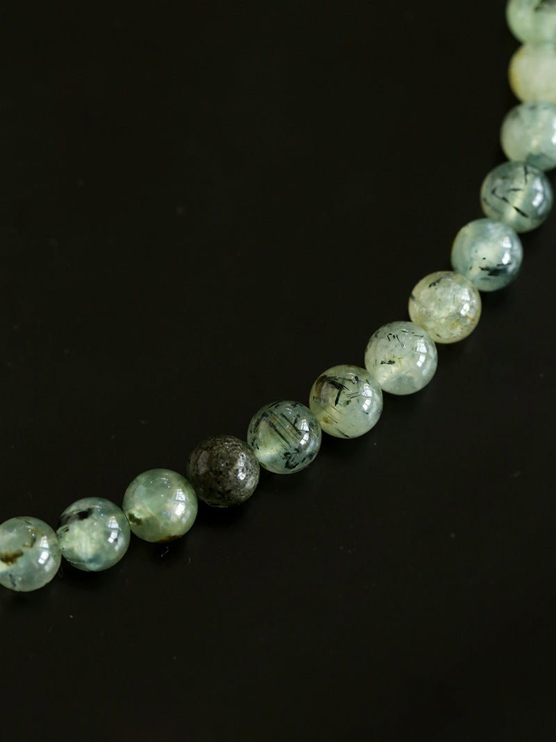 Tranquil Green Prehnite & Cypress Wood Convertible Magnetic Beaded Necklace - floysun