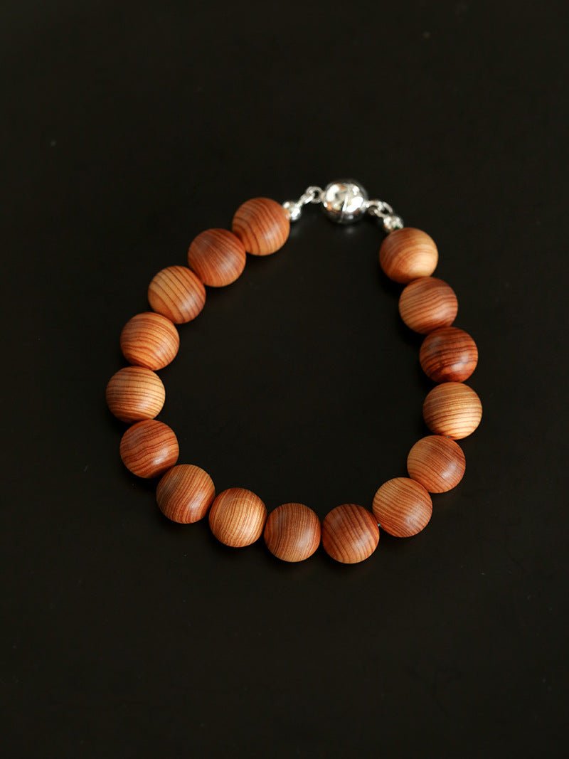 Tranquil Green Prehnite & Cypress Wood Convertible Magnetic Beaded Necklace - floysun