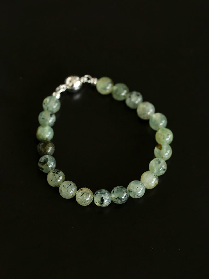 Tranquil Green Prehnite & Cypress Wood Convertible Magnetic Beaded Necklace - floysun