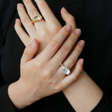 Transparent Crystal Open Ring - floysun