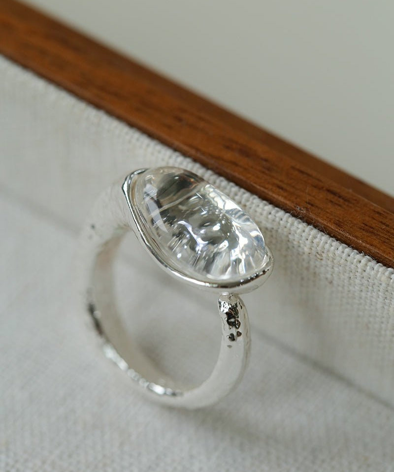 Transparent Crystal Open Ring - floysun
