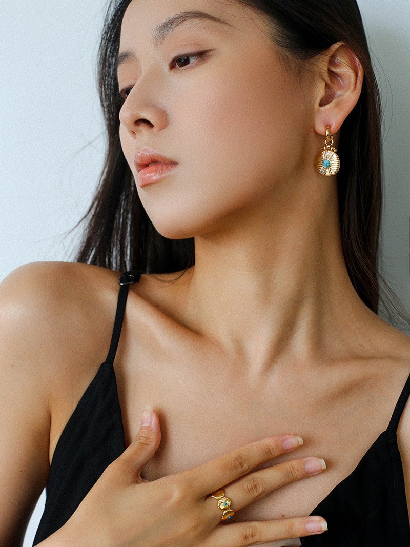 Tribal Coin Earrings Vintage Modern Edition - floysun
