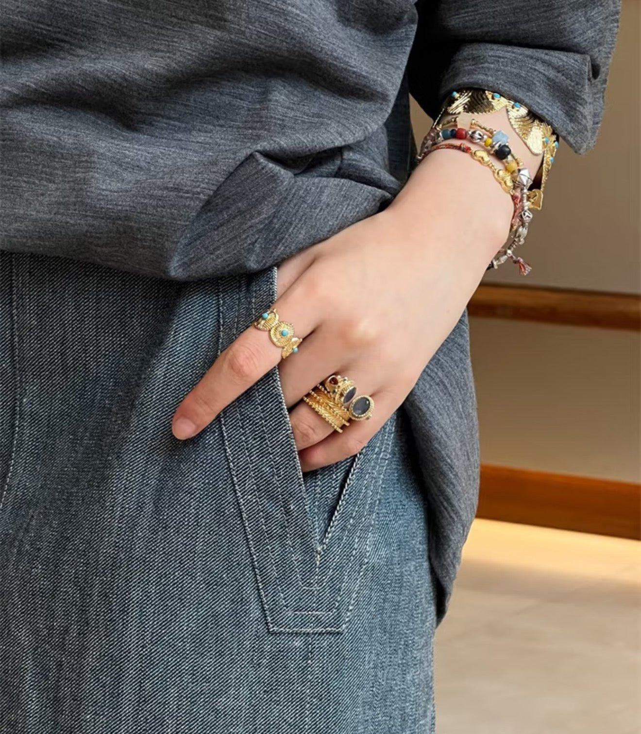 Tribal Coin Ring Vintage Modern Edition - floysun