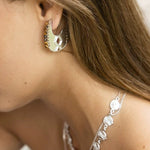 Tribal Echo Carved Totem Cutout Earrings - Silver - floysun