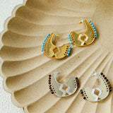 Tribal Echo Carved Totem Cutout Earrings - Silver - floysun