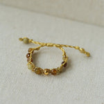 Tribal Totem Adjustable Beaded Ring - Green Garnet - floysun