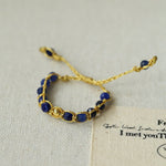 Tribal Totem Adjustable Beaded Ring - Lapis Lazuli - floysun