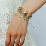 Tribal Totem Colorful Gemstone Braided Adjustable Bracelet - Turquoise - floysun