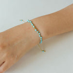 Tribal Totem Colorful Gemstone Braided Adjustable Bracelet - Turquoise - floysun