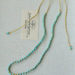 Tribal Totem Colorful Gemstone Braided Adjustable Necklace - Green Garnet - floysun