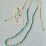 Tribal Totem Colorful Gemstone Braided Adjustable Necklace - Green Garnet - floysun