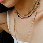 Tribal Totem Colorful Gemstone Braided Adjustable Necklace - Green Garnet - floysun