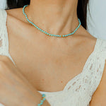 Tribal Totem Colorful Gemstone Braided Adjustable Necklace - Green Garnet - floysun