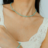Tribal Totem Colorful Gemstone Braided Adjustable Necklace - Green Garnet - floysun