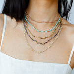 Tribal Totem Colorful Gemstone Braided Adjustable Necklace - Green Garnet - floysun