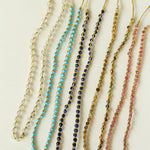 Tribal Totem Colorful Gemstone Braided Adjustable Necklace - Green Garnet - floysun