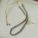 Tribal Totem Colorful Gemstone Braided Adjustable Necklace - Green Garnet - floysun
