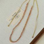Tribal Totem Colorful Gemstone Braided Adjustable Necklace - Green Garnet - floysun