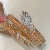 Triple Coil Snake Bangle – Studded Vintage Edition - floysun