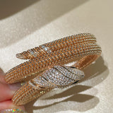 Triple Coil Snake Bangle – Studded Vintage Edition - floysun